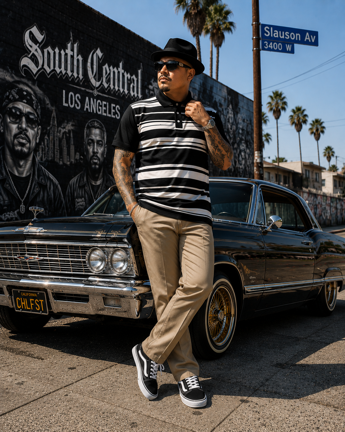 The OG | Polo Collar Jersey | Dark Chicano Gothic Streetwear