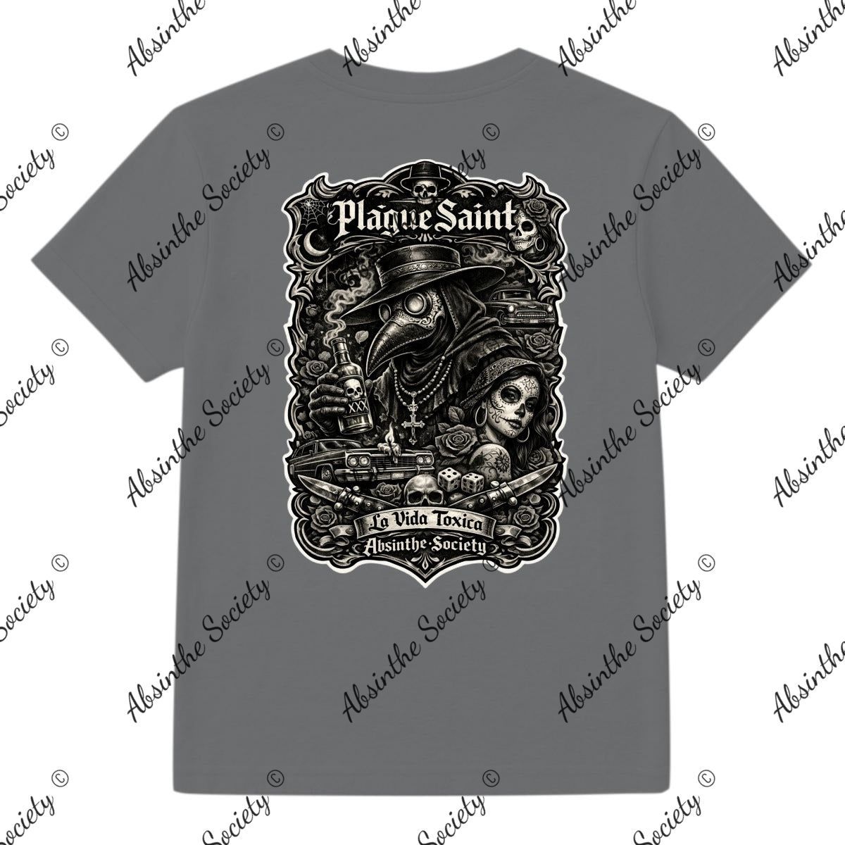 La Vida Toxica- La Pareja Grayscale- Double Side T-Shirt Printed in USA