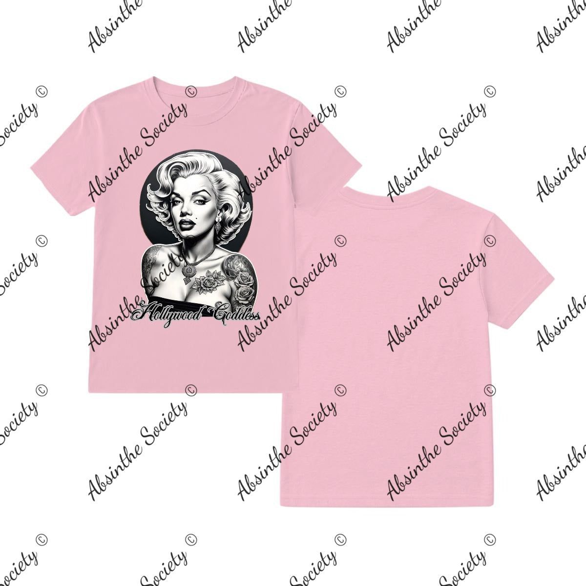 Marilyn Hollywood Goddess- T-Shirt Printed in USA Light pink