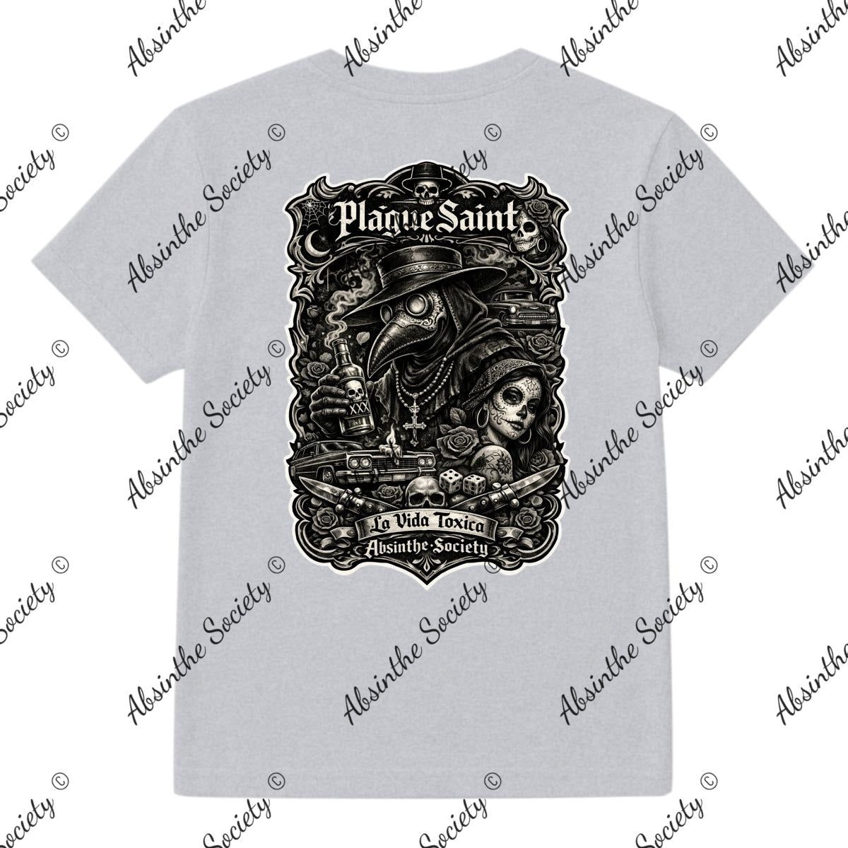 La Vida Toxica- La Pareja Grayscale- Double Side T-Shirt Printed in USA