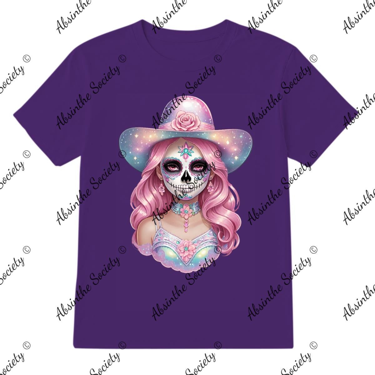 Pretty Pastel Catrina - T-Shirt Printed in USA