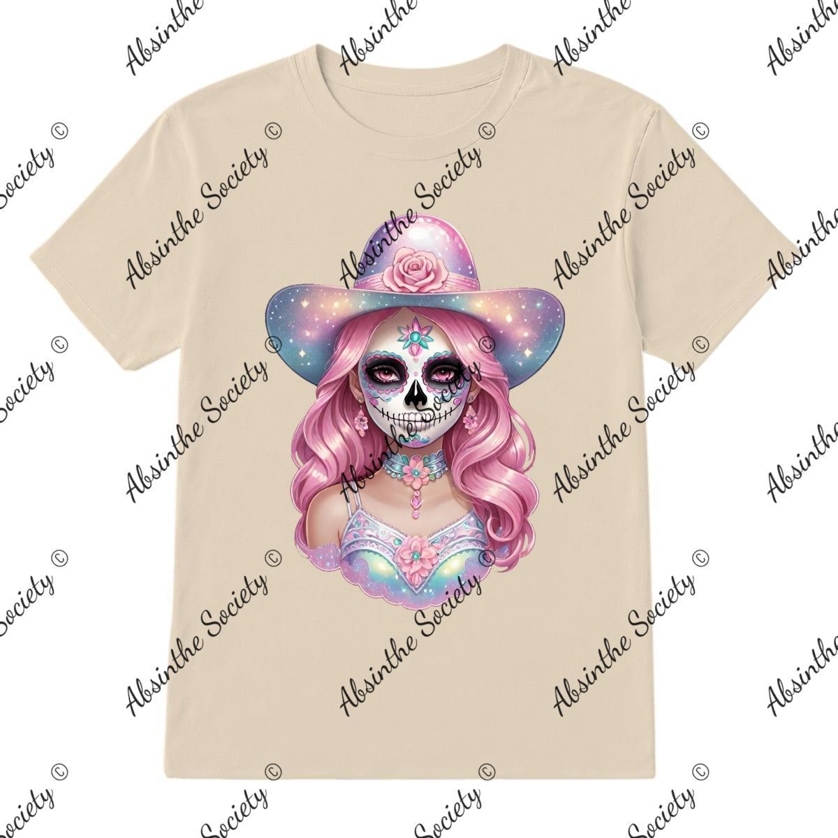 Pretty Pastel Catrina - T-Shirt Printed in USA