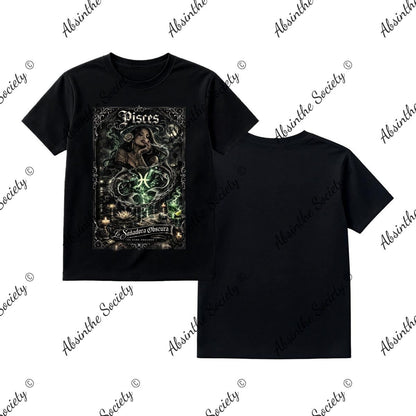 Pisces Dark Dreamer T-Shirt Printed in USA Black