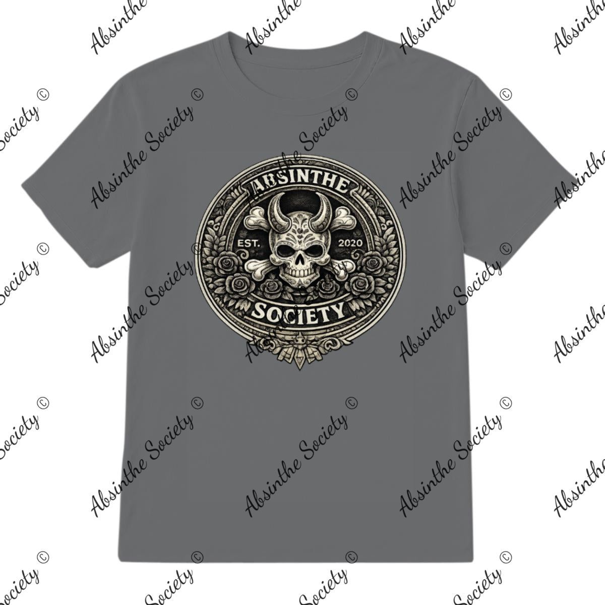 Absinthe Society - Grayscale Logo T-Shirt Printed in USA