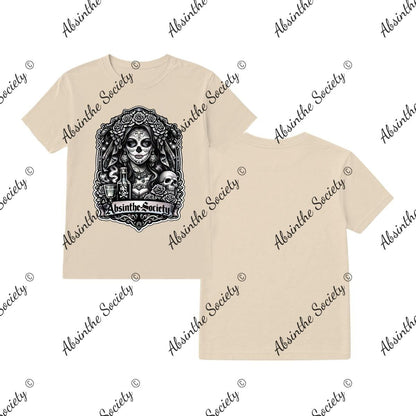 Absinthe Society Catrina - T-Shirt Printed in USA Sand