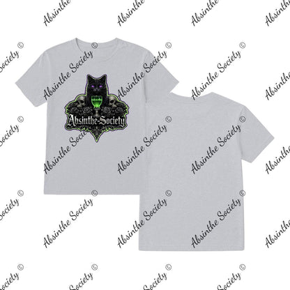 Black Cat T-Shirt | Absinthe Society Sport Grey