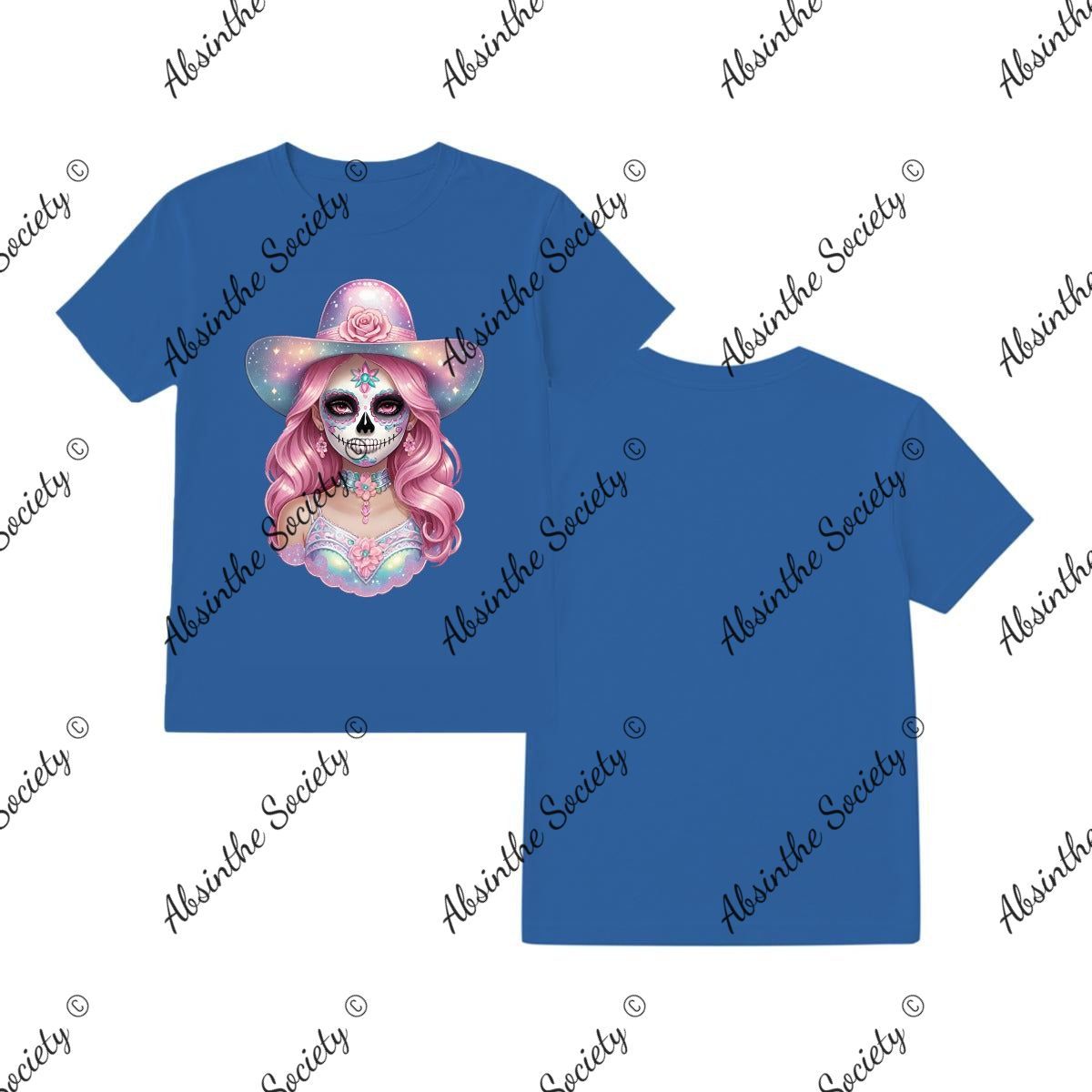 Pretty Pastel Catrina - T-Shirt Printed in USA Royal