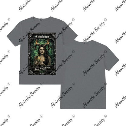 Capricorn - Stay Ambitious T-Shirt Printed in USA Graphite