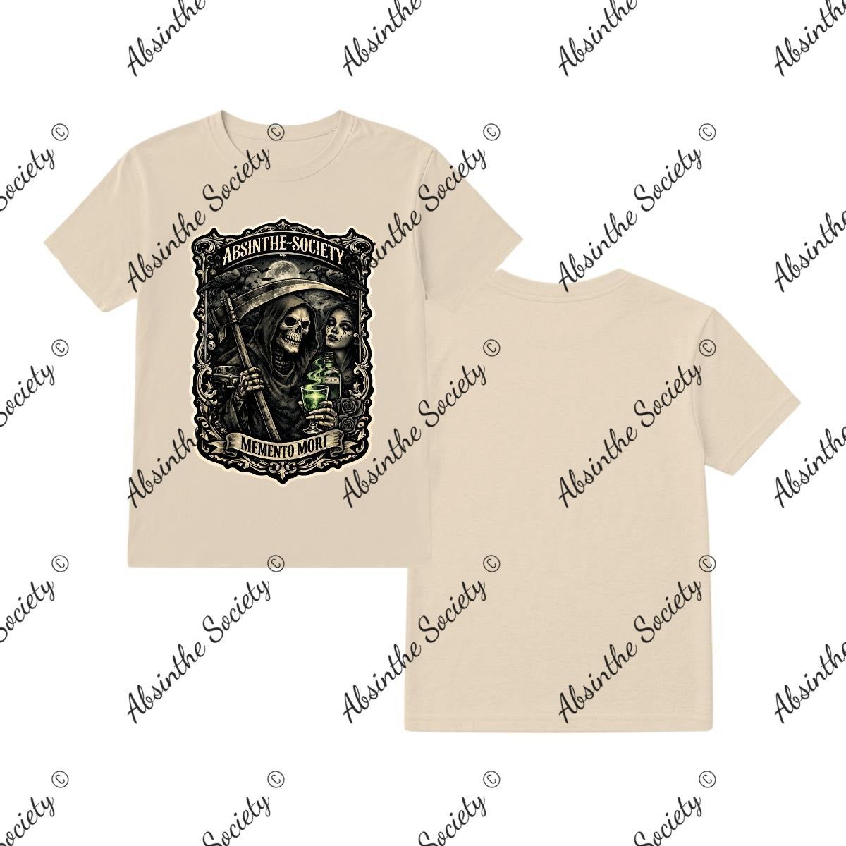 Memento Mori - Absinthe Society T-Shirt Printed in USA Sand