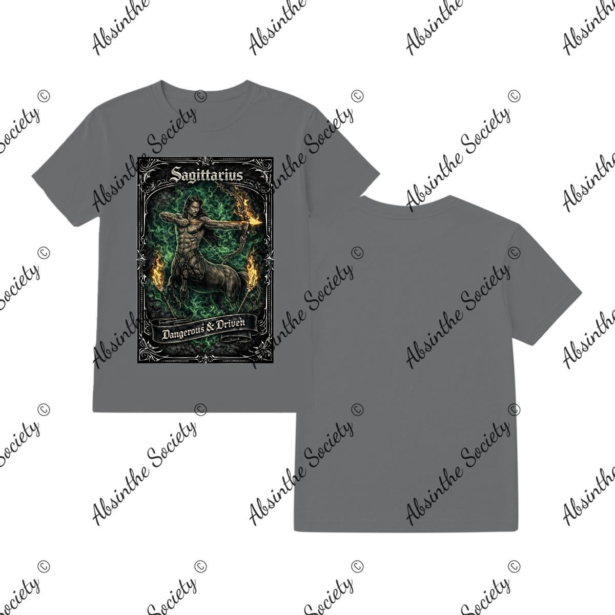 Sagittarius Mighty Centuar T-Shirt Printed in USA Charcoal