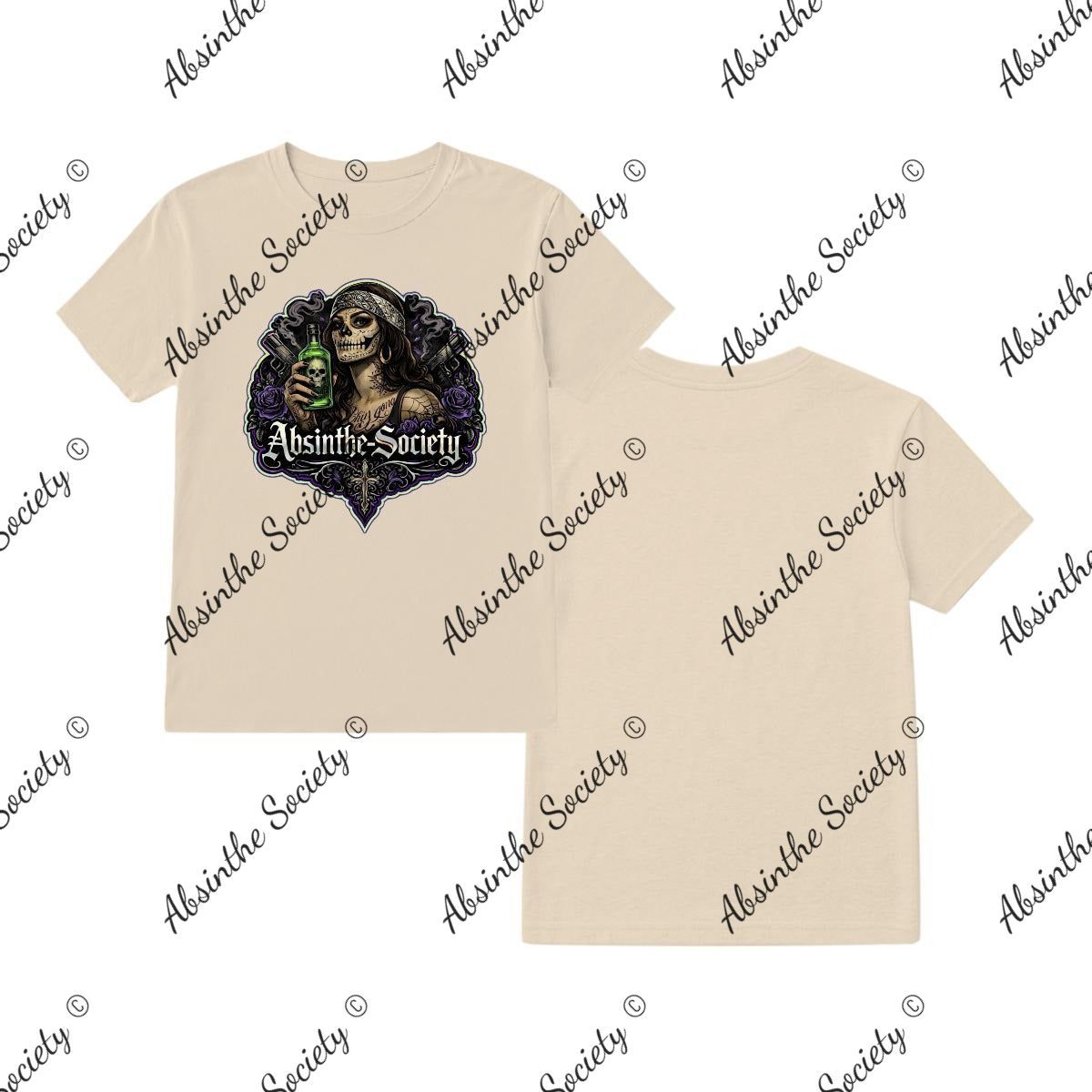 Chingona - Absinthe Society |T-Shirt Made in USA Sand