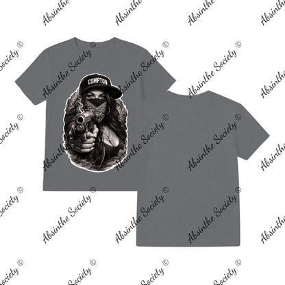 Compton - T-Shirt Printed in USA Graphite