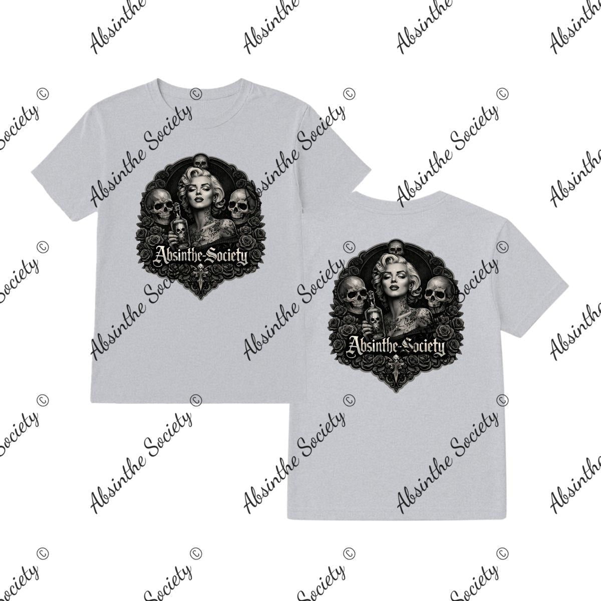 Marilyn Absinthe Society - T-Shirt Printed in USA Sport Grey