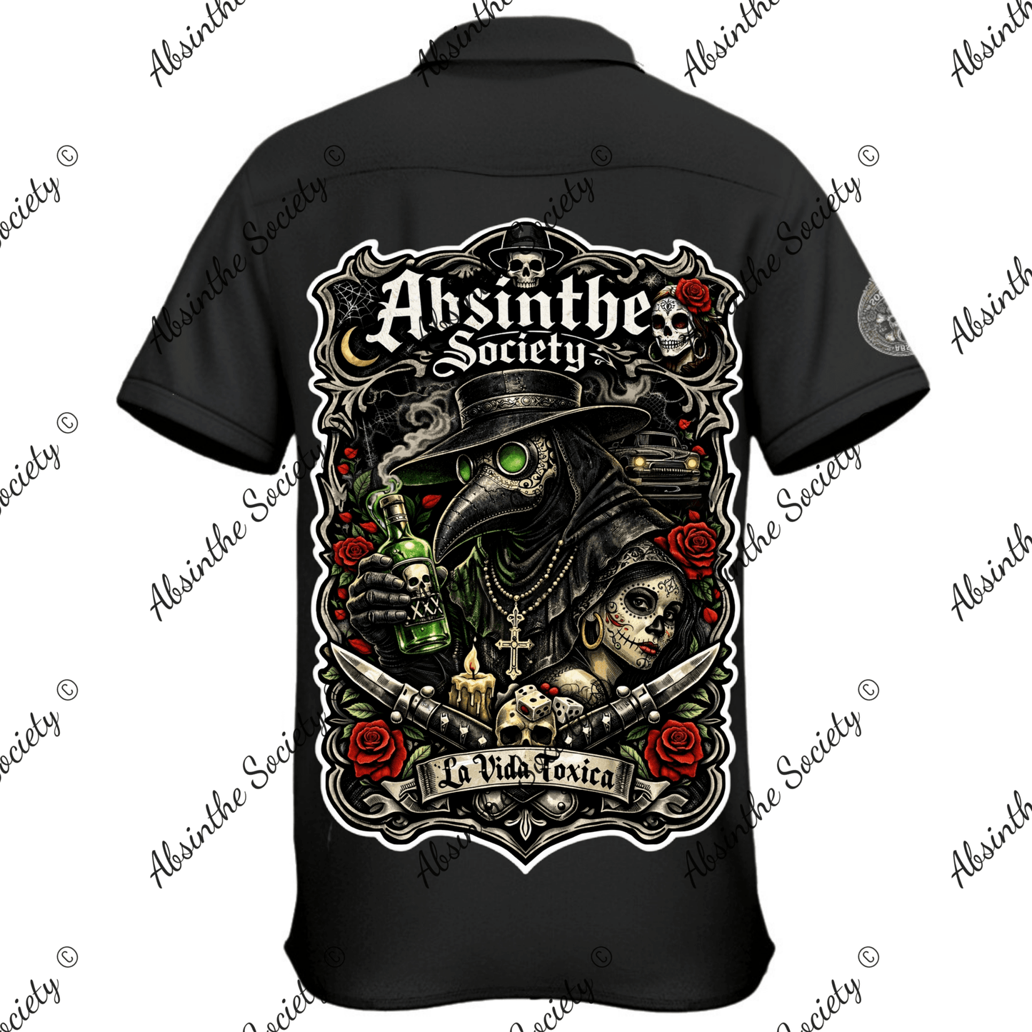 La Vida Toxica - Plague Saint & The Widow Business Shirt | Cotton