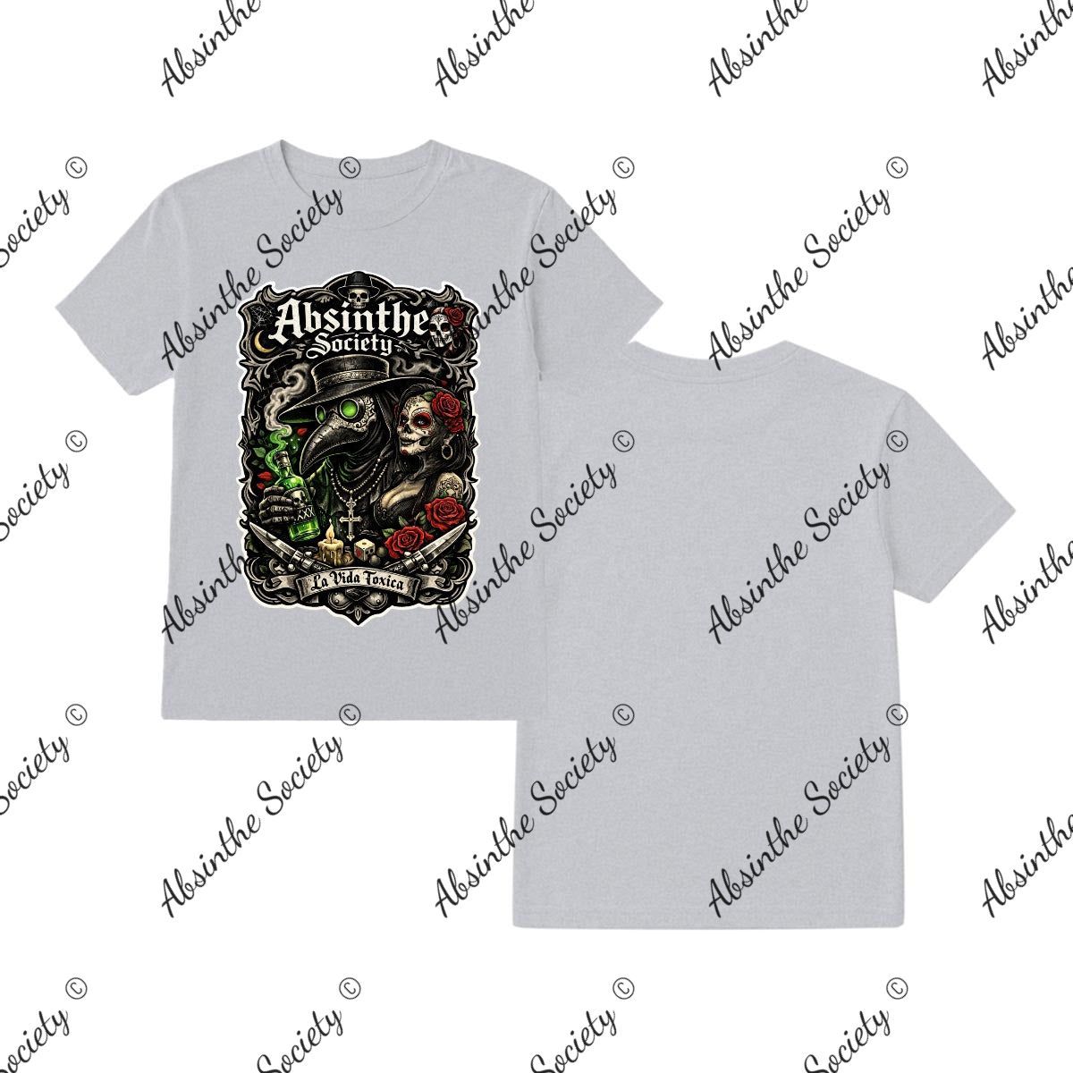 La Vida Toxica - La Pareja Toxica - T-Shirt Printed in USA Sport Grey