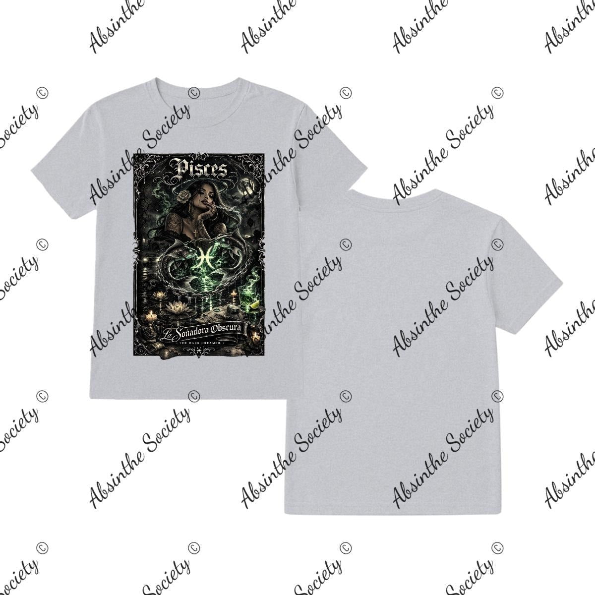 Pisces Dark Dreamer T-Shirt Printed in USA Sport Grey