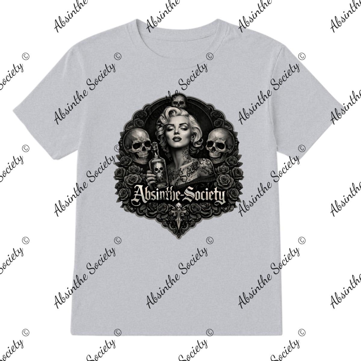 Marilyn Absinthe Society - T-Shirt Printed in USA Sport Grey