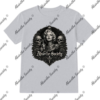Marilyn Absinthe Society - T-Shirt Printed in USA Sport Grey