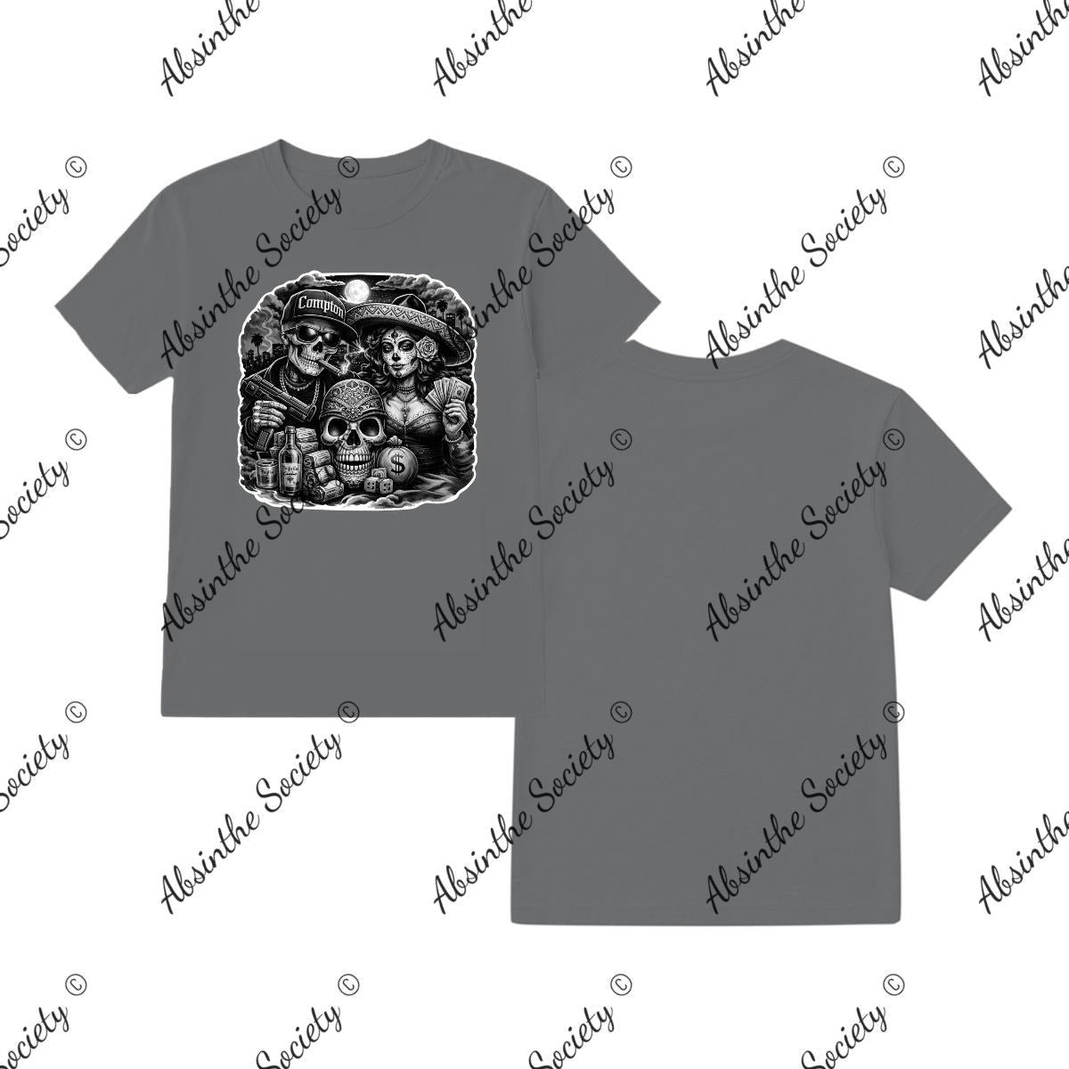 Compton Nights T-Shirt |Made in USA Charcoal