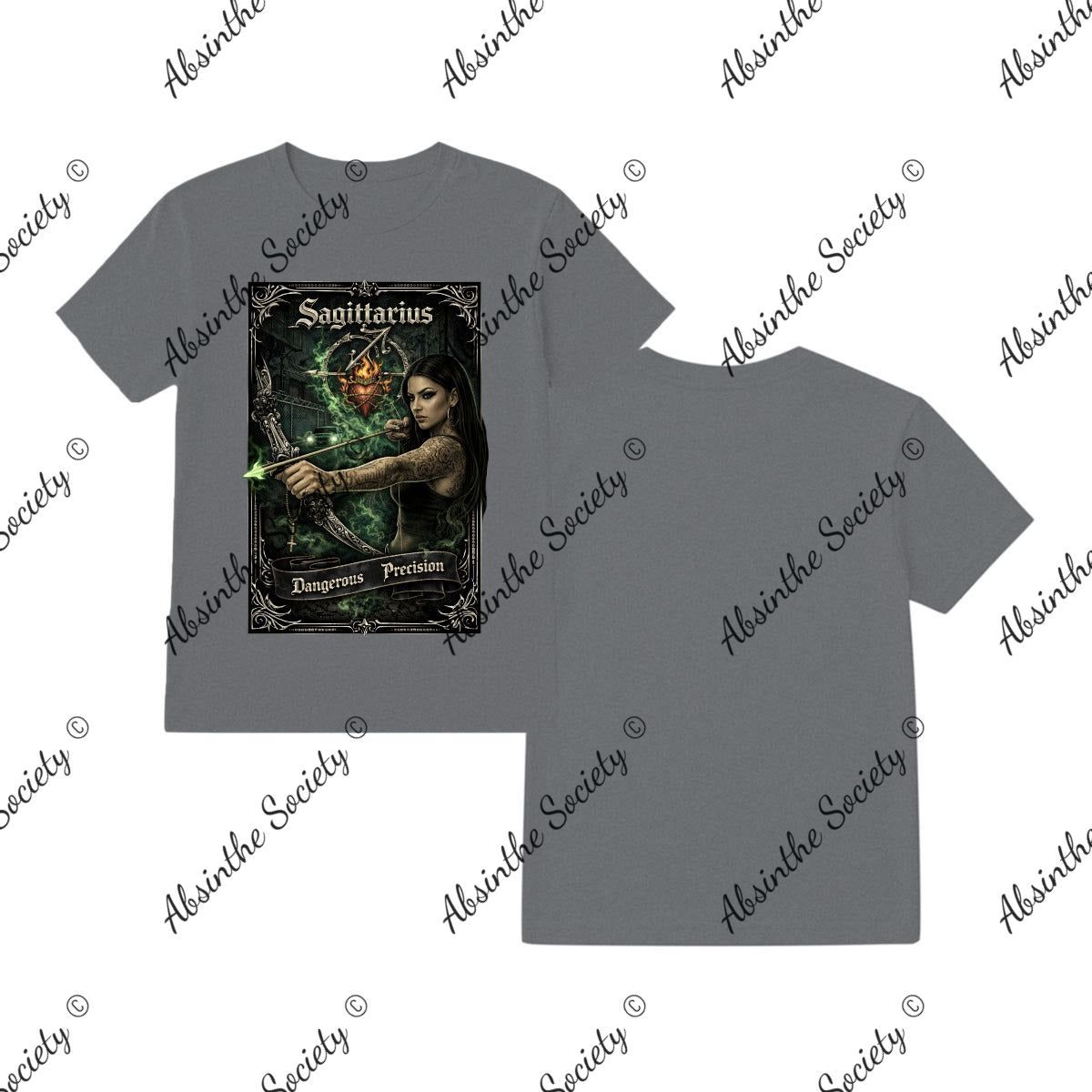 Sagittarius- Dangerous Precision T-Shirt Printed in USA Graphite