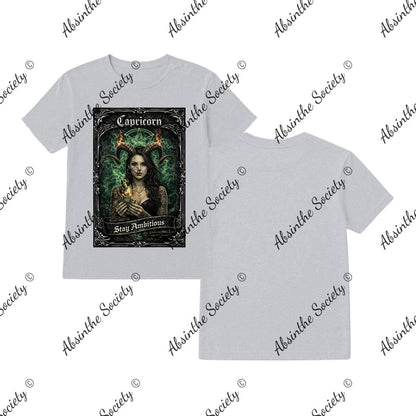 Capricorn - Stay Ambitious T-Shirt Printed in USA Sport Grey