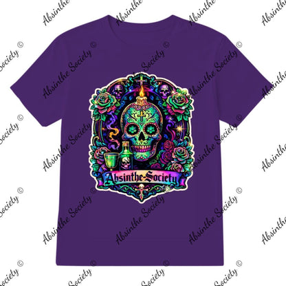 Absinthe Society Sugar Skull- T-Shirt Printed in USA