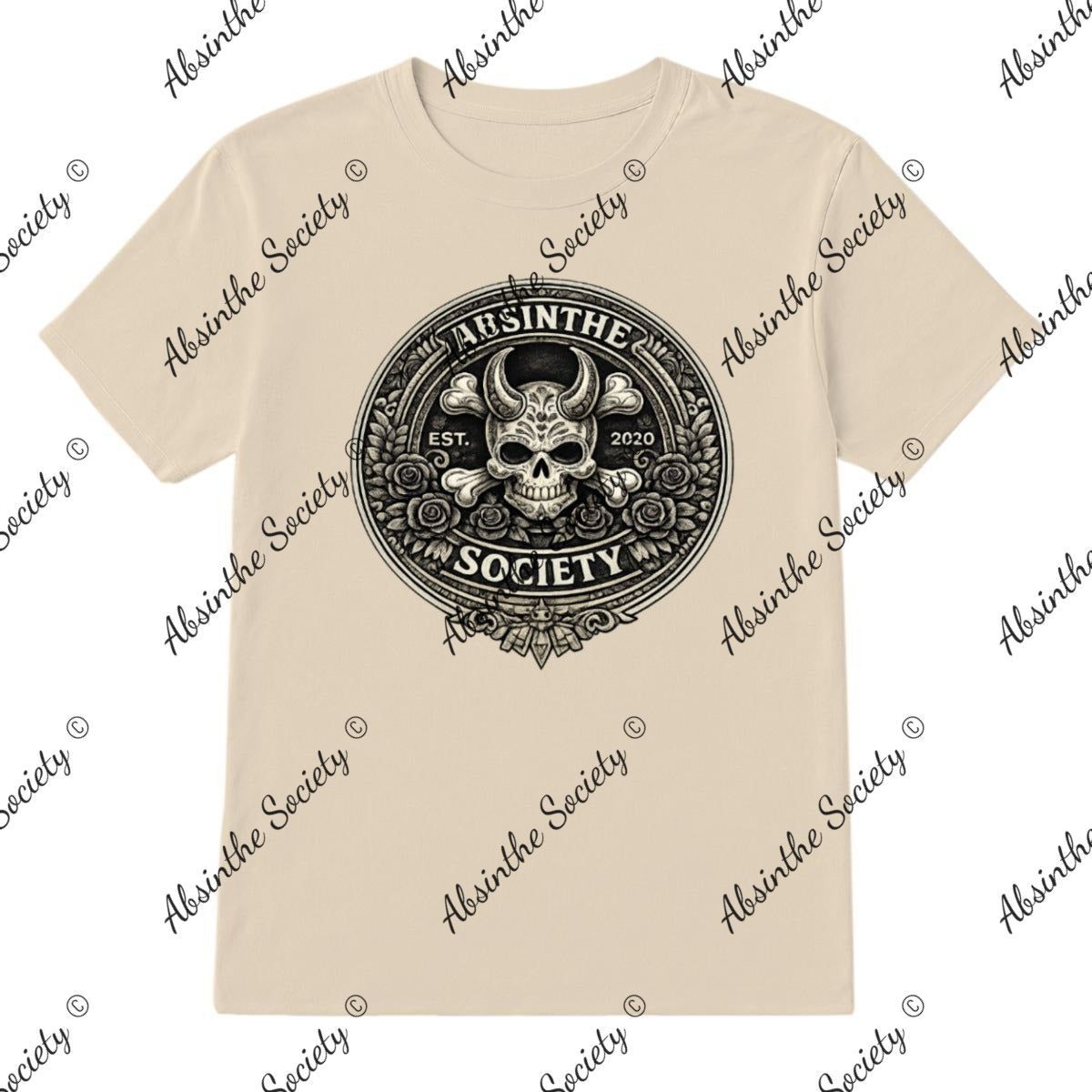 Absinthe Society - Grayscale Logo T-Shirt Printed in USA