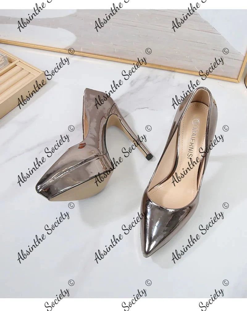 Dark Luxury Stiletto Pumps | 12cm High Heel
