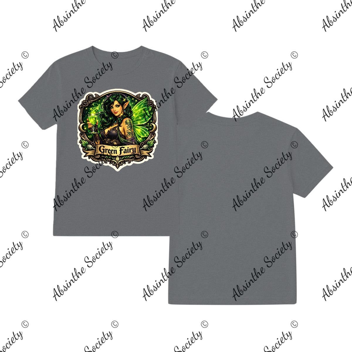 Green Fairy - Small Shield T-Shirt Printed in USA Graphite