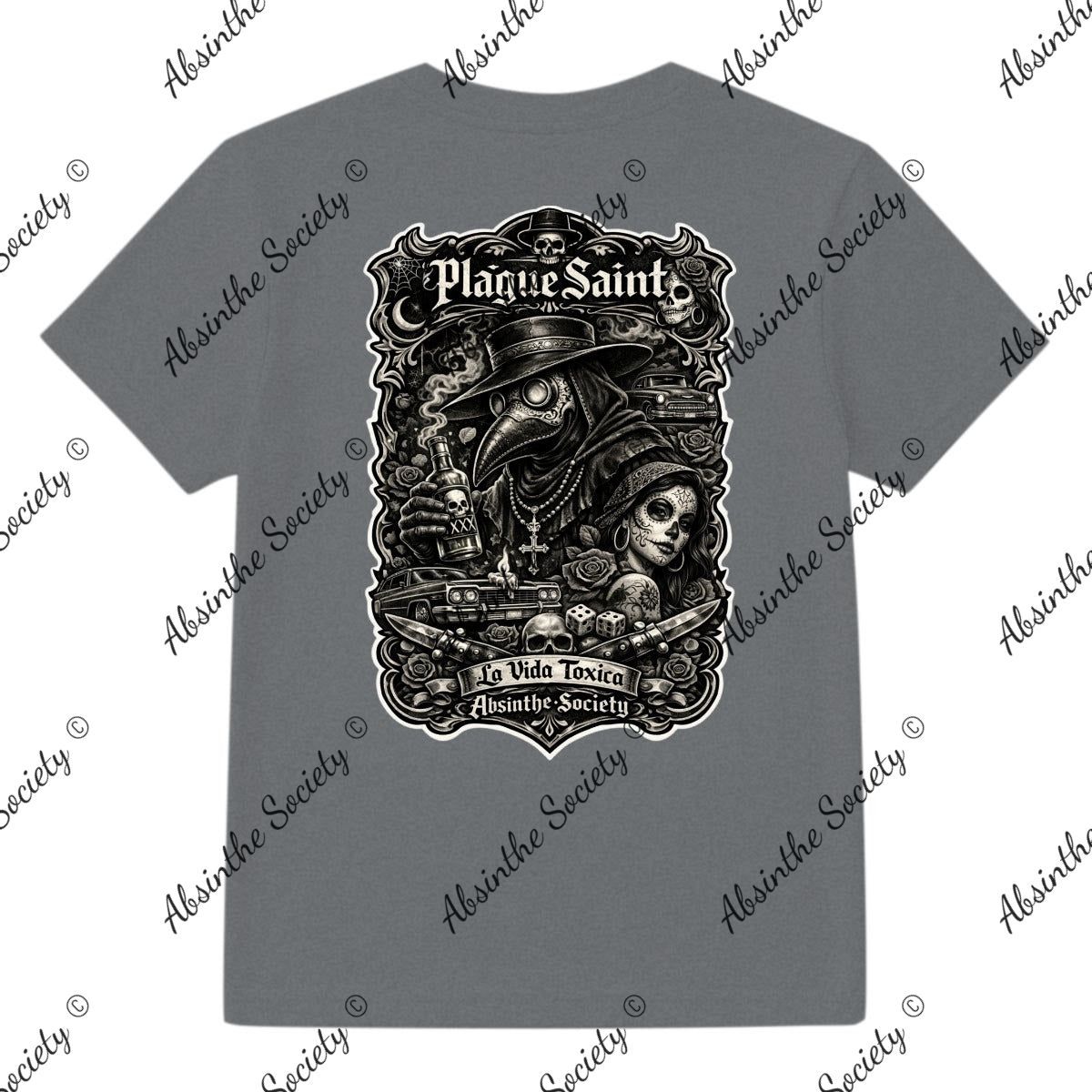 La Vida Toxica- La Pareja Grayscale- Double Side T-Shirt Printed in USA