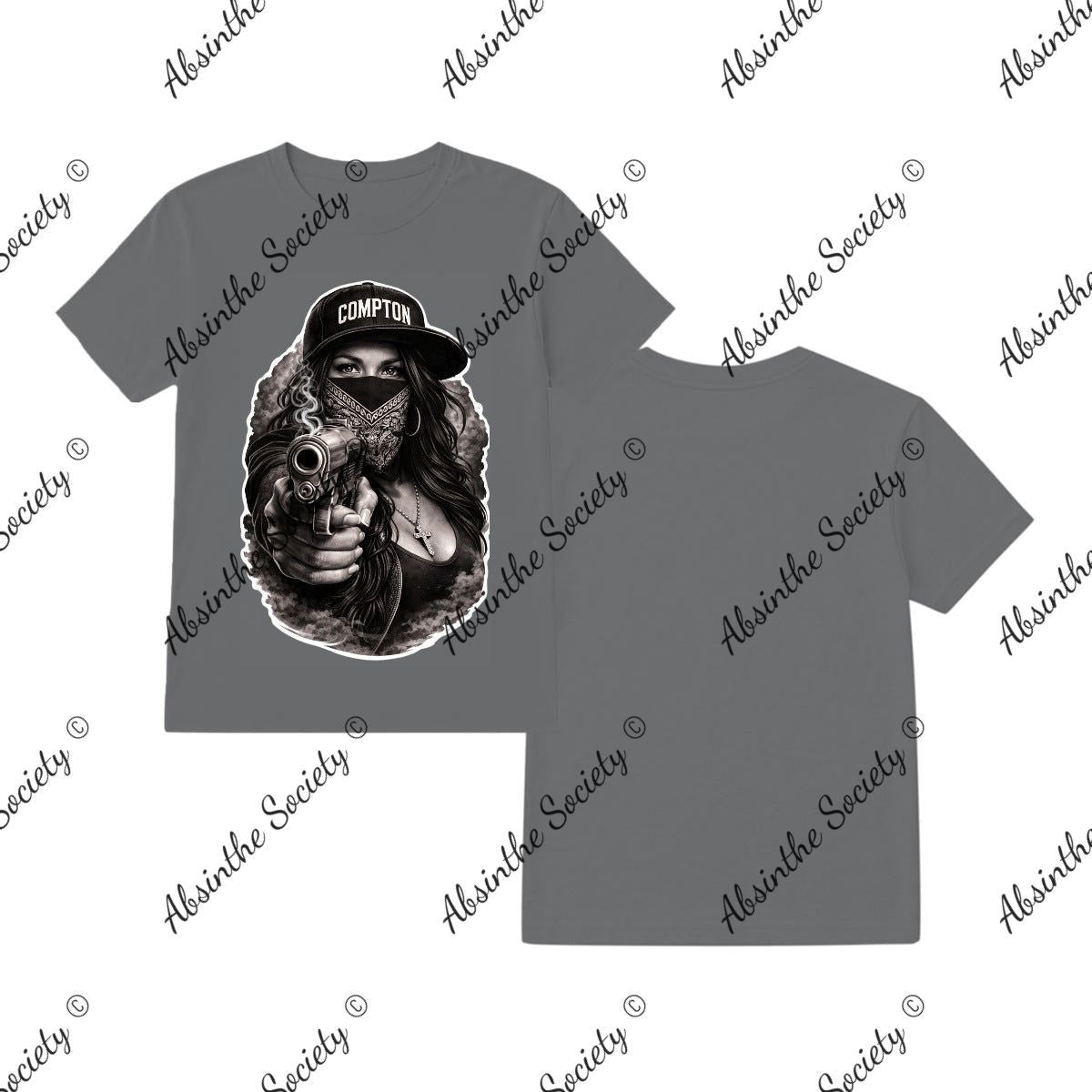 Compton - T-Shirt Printed in USA Charcoal