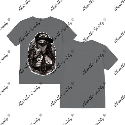Compton - T-Shirt Printed in USA Charcoal