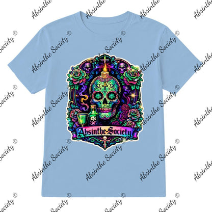 Absinthe Society Sugar Skull- T-Shirt Printed in USA