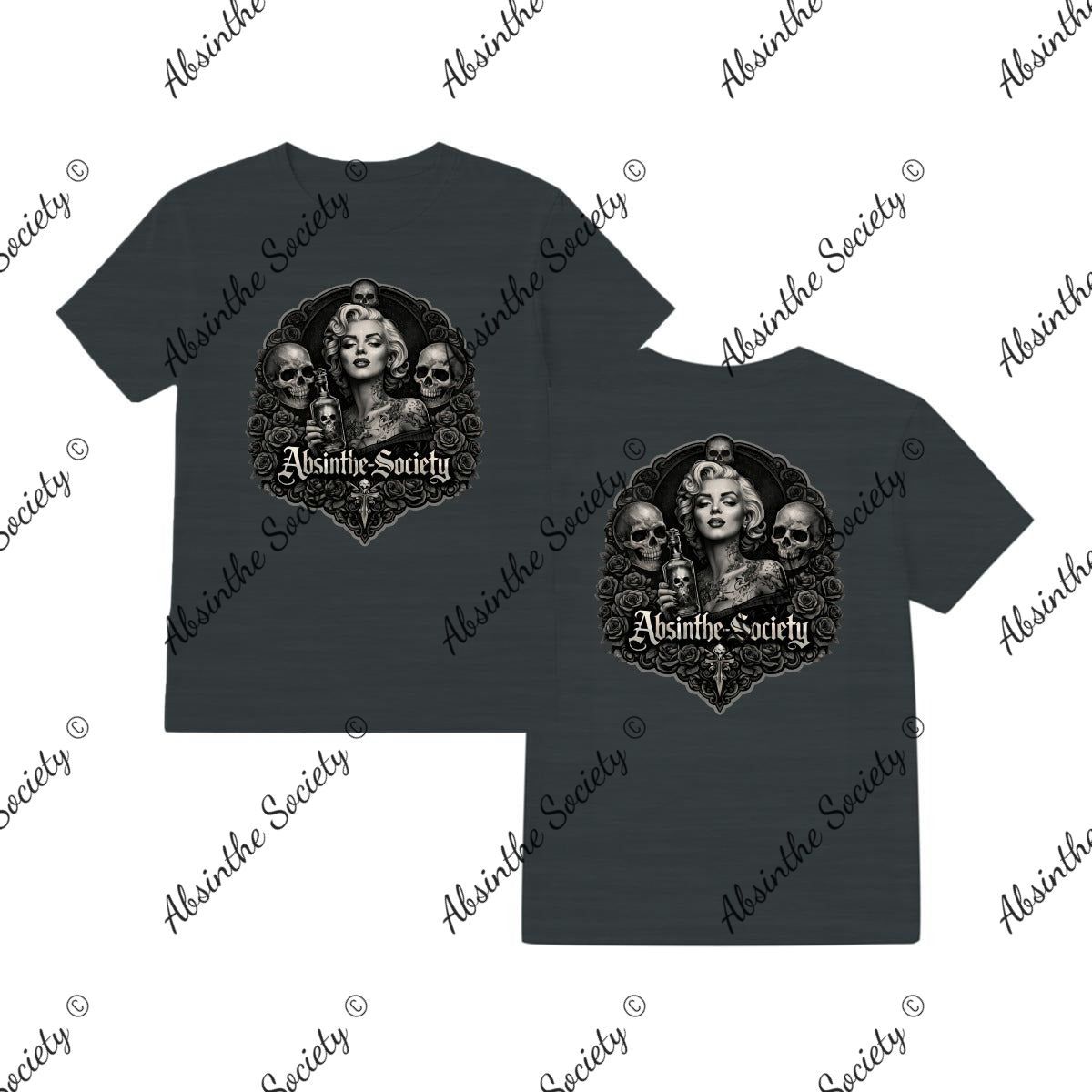 Marilyn Absinthe Society - T-Shirt Printed in USA Dark Heather
