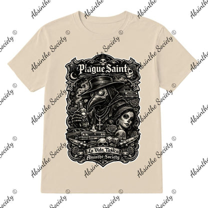 La Vida Toxica - Plague Saint Pareja- Grayscale T-Shirt Printed in USA
