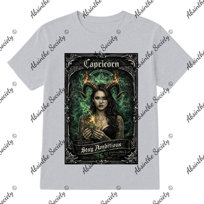Capricorn - Stay Ambitious T-Shirt Printed in USA