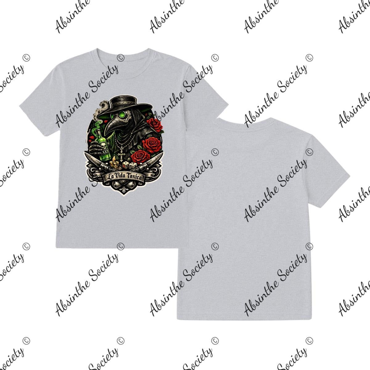 La Vida Toxica - Plague Saint - T-Shirt Printed in USA Sport Grey