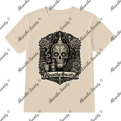 Absinthe Society - Sugar Skull Unisex T-Shirt Printed in USA