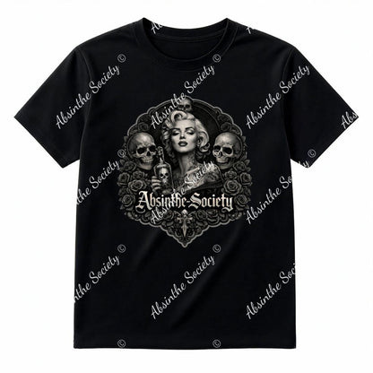 Marilyn Absinthe Society - T-Shirt Printed in USA Black