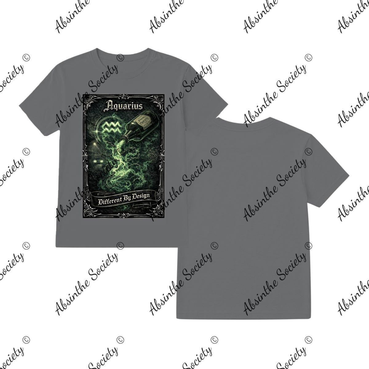 Aquarius II T-Shirt Printed in USA Charcoal
