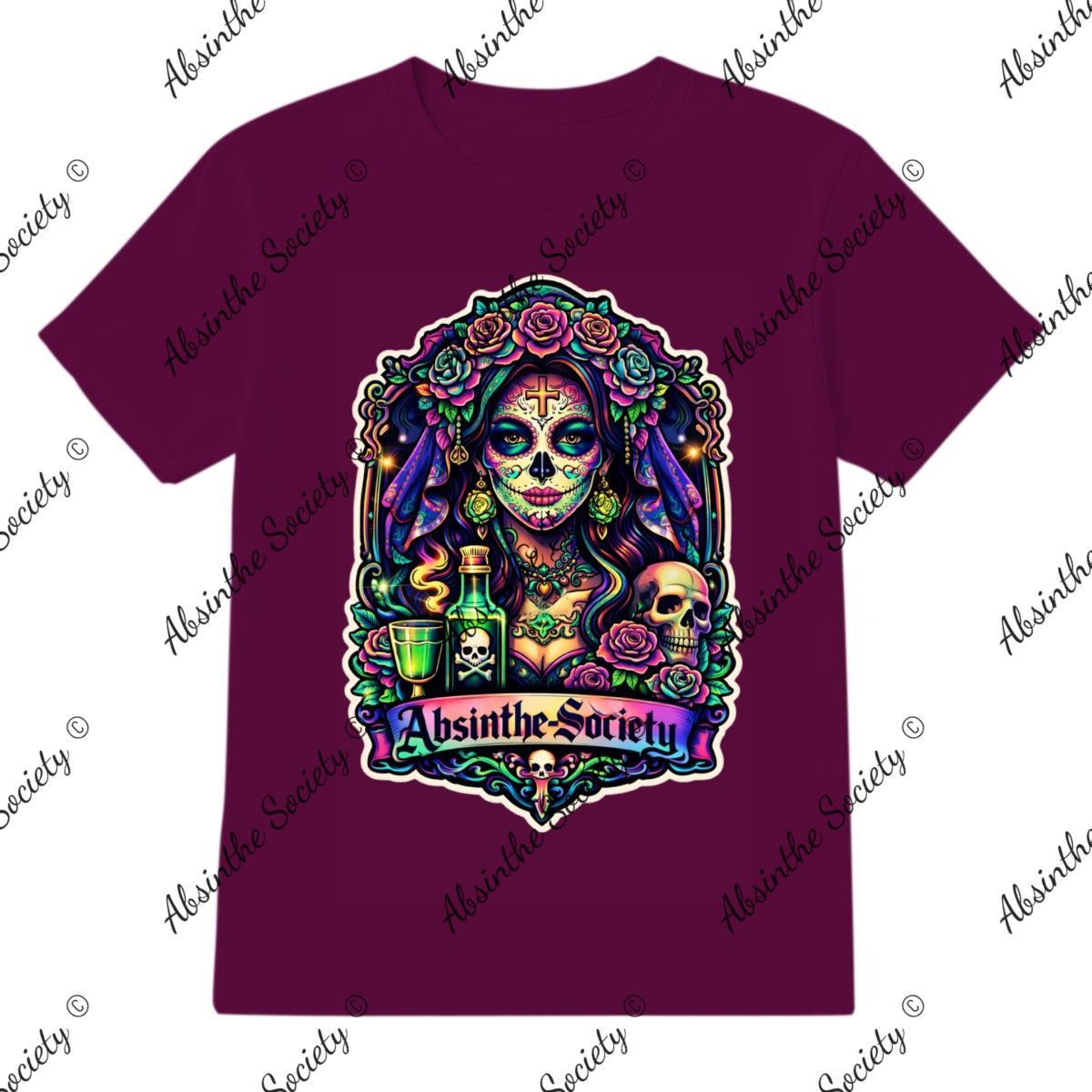 Absinthe Society Catrina Color - T-Shirt Printed in USA