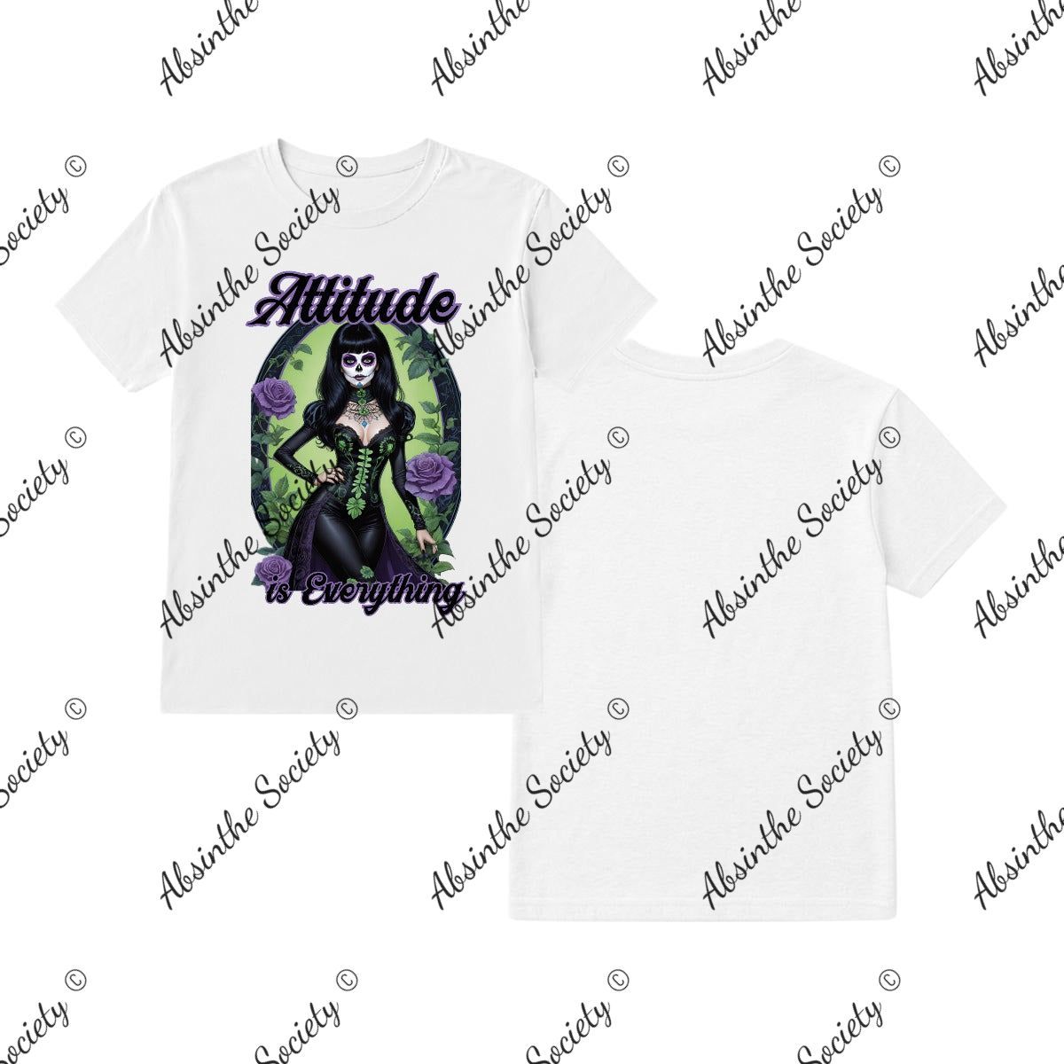 Attitude is Everything Printed in USA White