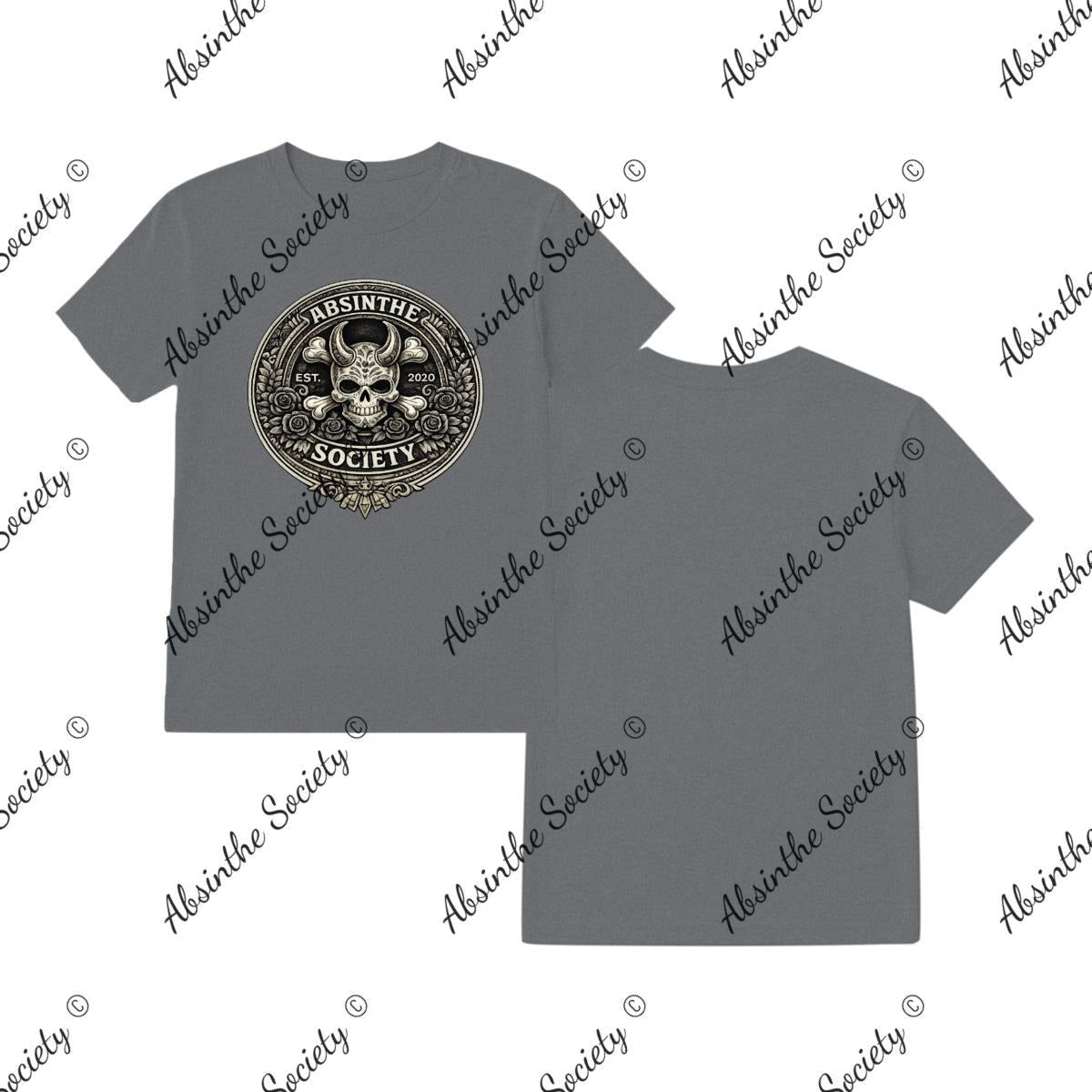 Absinthe Society - Grayscale Logo T-Shirt Printed in USA Graphite
