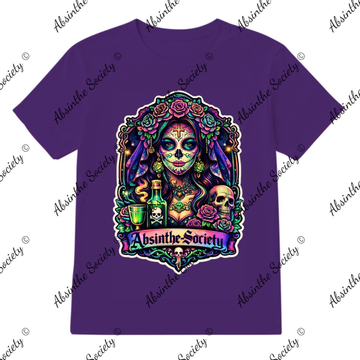 Absinthe Society Catrina Color - T-Shirt Printed in USA