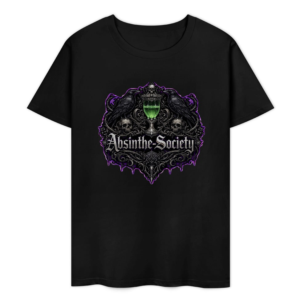 Nevermore (black) - Absinthe Society Premium Pure Cotton T-shirt Front Print