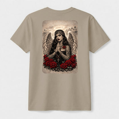 La Angel de Rosas |Premium Cotton | Dark Chicana Gothic Streetwear