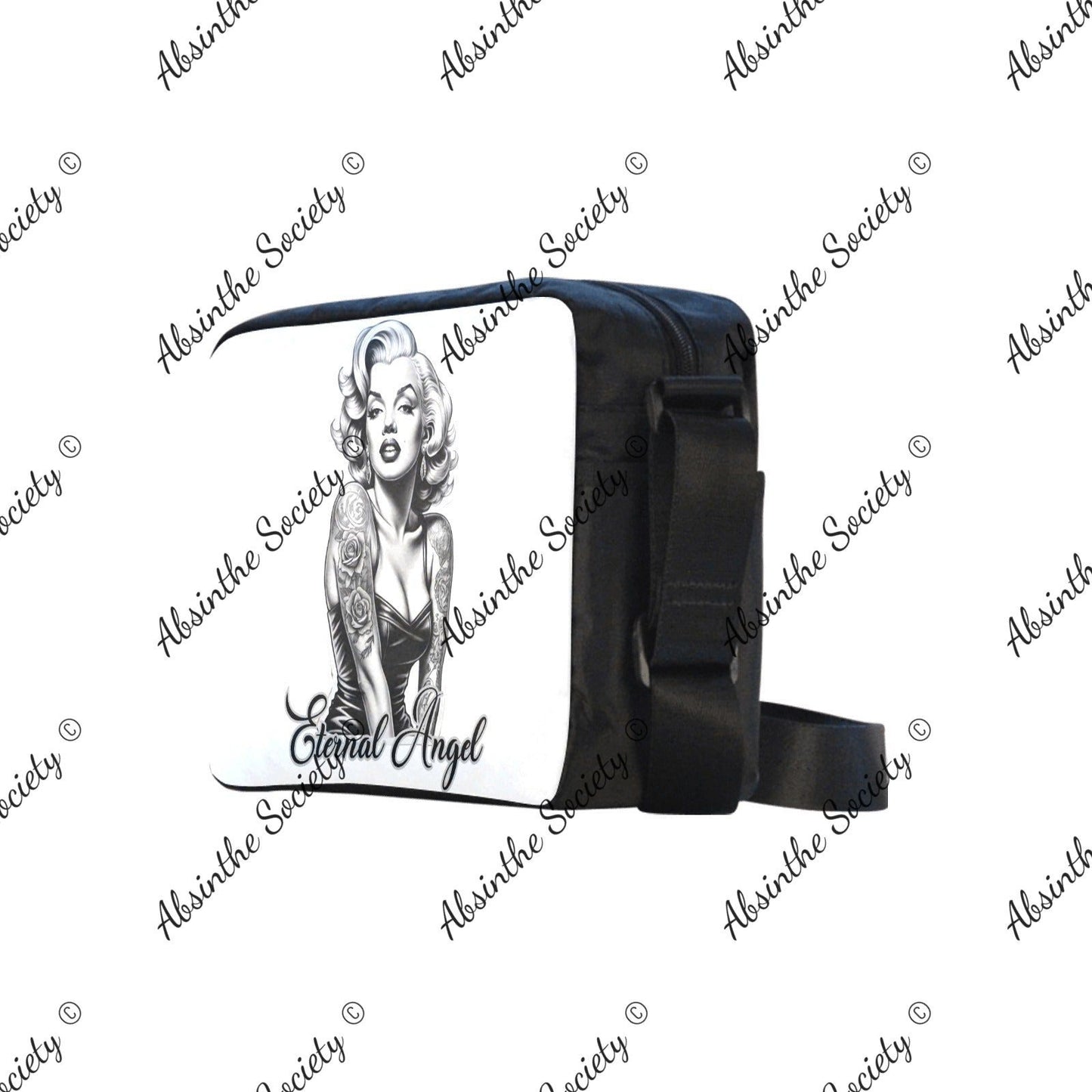 Eternal Angel Marilyn Monroe Cross-body Nylon Bag - Gothic