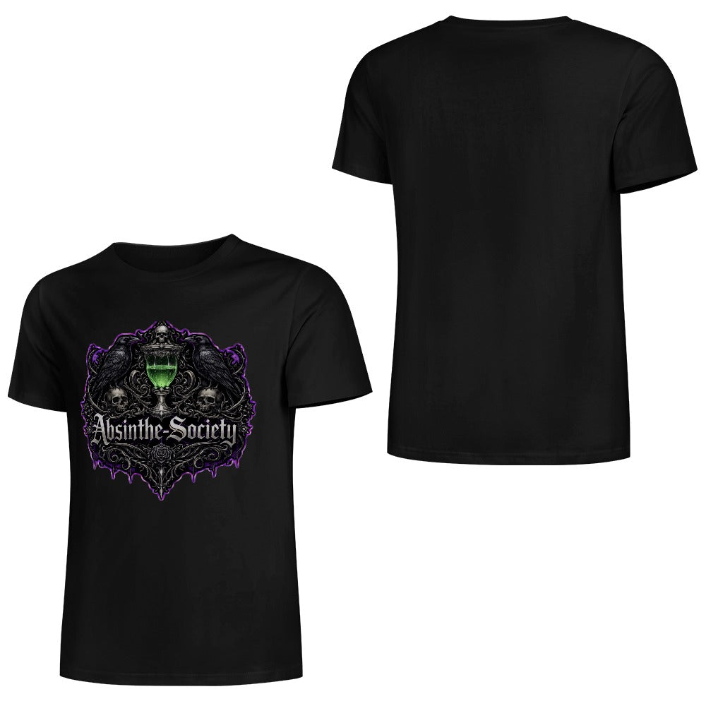 Nevermore (black) - Absinthe Society Premium Pure Cotton T-shirt Front Print