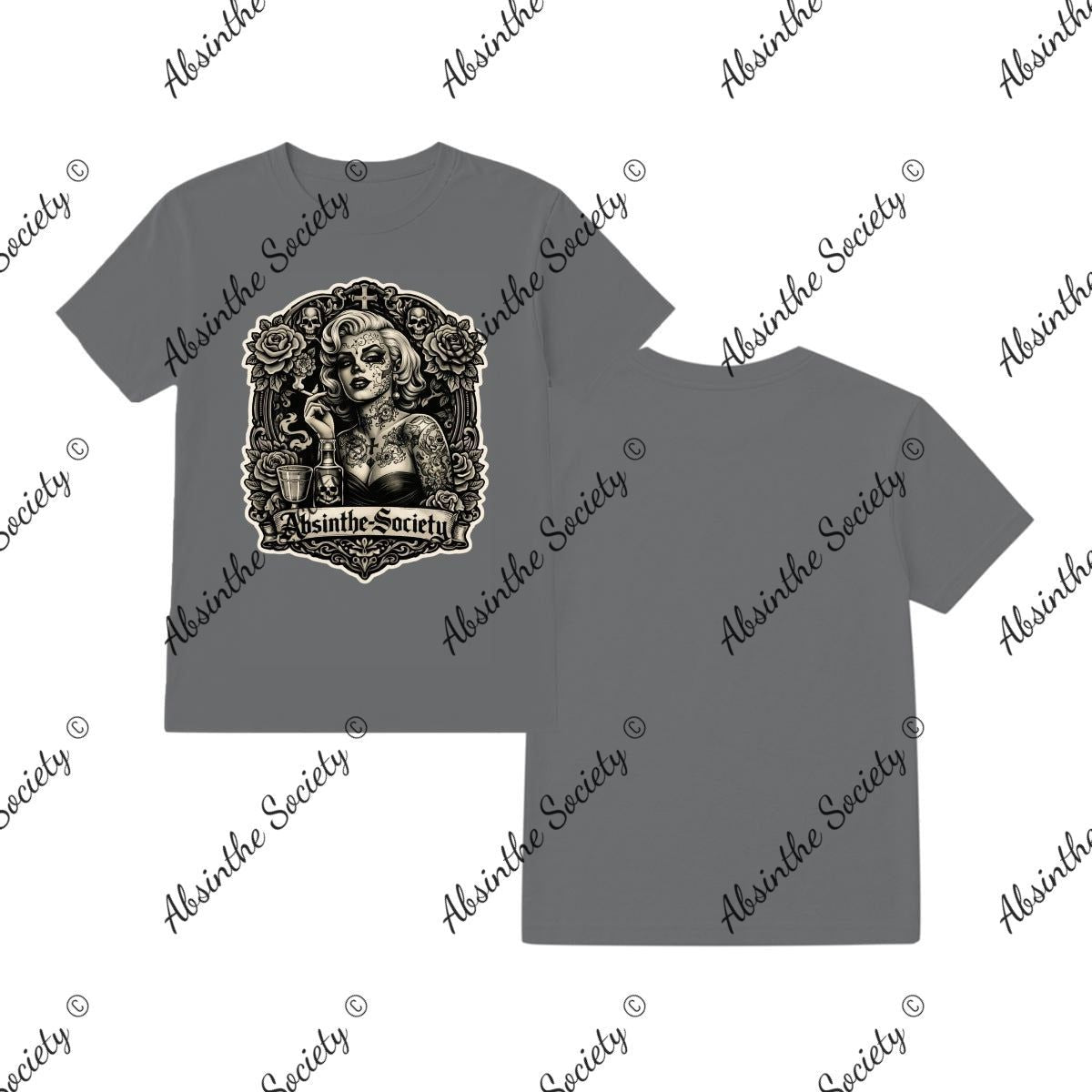 Tattooed Marilyn T-Shirt | Absinthe Society Charcoal