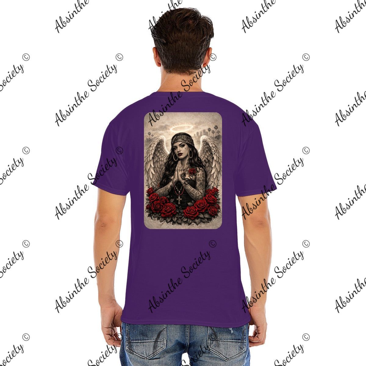 Angel De Las Rosas | Unisex Graphic Tee | Dark Chicana Gothic Streetwear